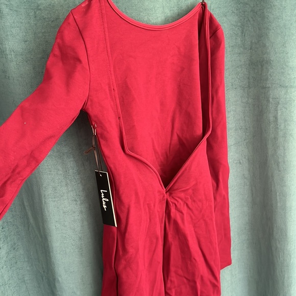 Lulus XS form fitting maroon long sleeve dress - Picture 2 of 4